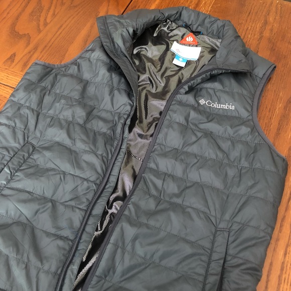 Mens Columbia Grey Omni Heat Vest S 